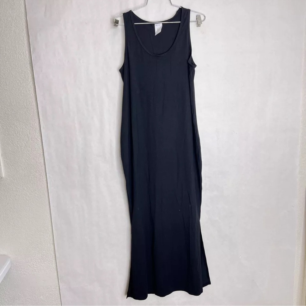 Gap Maternity Solid Black Maxi Dress Size Medium - image 1